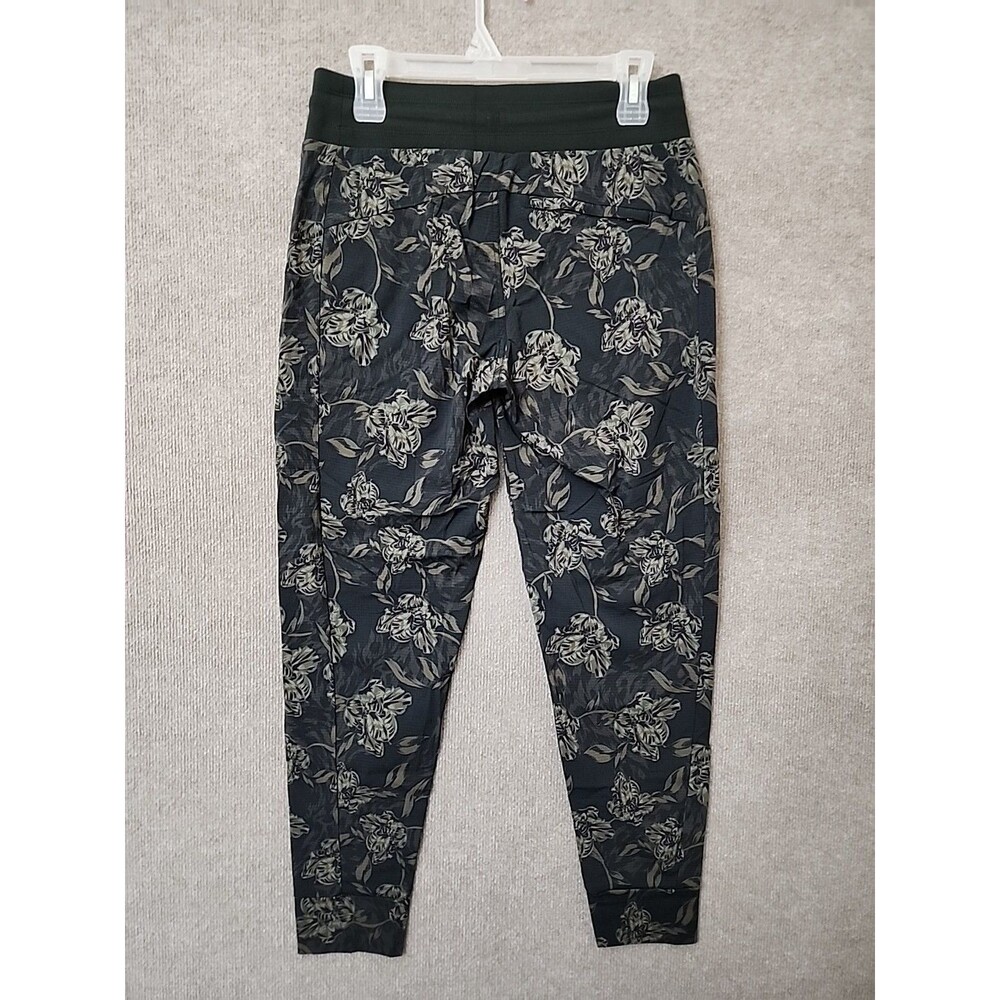Athleta Trekkie North Printed Jogger Pants Womens 4 Olive Green Floral Pull On - Picture 5 of 10